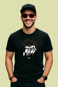 Tricou Crypto queen crown style, regina crypto stil coroana, Copii | Dama | Barbat , tricou negru - Img 3