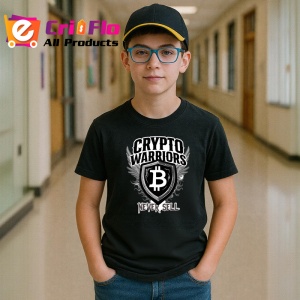 Tricou Crypto warriors never sell, razboinici crypto nu vand niciodata, Copii | Dama | Barbat , tricou negru - Img 6