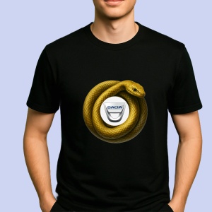 Tricou Dacia Sarpe Galben Asteptand Sa Atace | Unisex Dama si Barbat