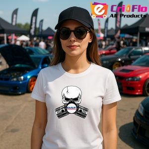 Tricou Daf Skull Pistons | Unisex Dama si Barbat - Img 3