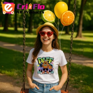 Tricou Daff hanorac portocaliu cu minge in mana Copii | Dama | Barbat Barbat - Img 7