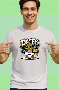 Tricou Daffy beat drop cu explozie de culoare Copii | Dama | Barbat Barbat - Img 2