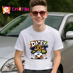 Tricou Daffy beat drop cu explozie de culoare Copii | Dama | Barbat Barbat - Img 6
