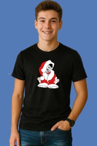 Tricou Dalmatian Cu Caciula Rosie, din bumbac 100% Copii | Dama | Barbat - Img 2