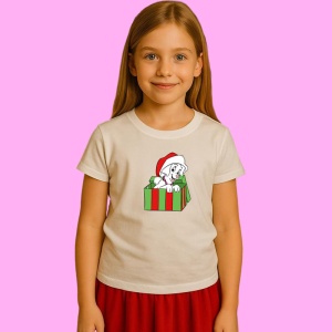 Tricou Dalmations Catel In Cutie Cadou, din bumbac 100% Copii | Dama | Barbat - Img 2