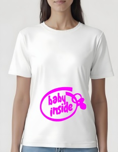 Tricou dama - BABY INSIDE ROZ