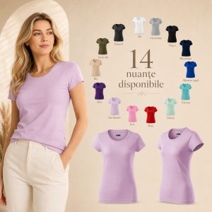 Tricou Damă Bumbac 100%, Croială Cambrată, Guler Rotund, Material Confortabil, 14 Culori, Mărimi S–3XL - Img 10