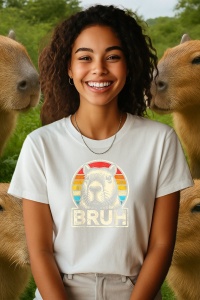 Tricou dama CapyBara - BRUH 3 - Img 2