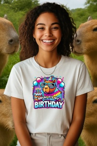 Tricou dama CapyBara - It's my birthday