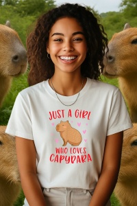 Tricou dama CapyBara - Just a girl who loves capybara 2