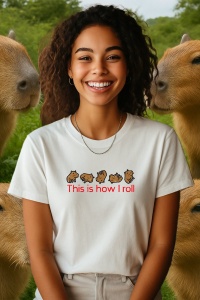 Tricou dama CapyBara - This is how I roll - Img 2