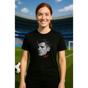 Tricou Dama cu fotbalistul Alvaro Morata-Atltico Madrid din bumbac 100% - Img 5