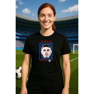 Tricou Dama cu fotbalistul Cole Jermaine Palmer-Chelsea FC din bumbac 100% - Img 5