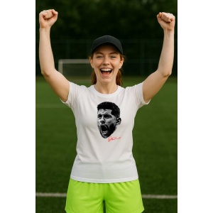 Tricou Dama cu fotbalistul Cristian Romero-Tottenham Hotspur din bumbac 100% - Img 8
