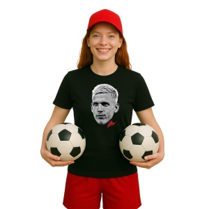 Tricou Dama cu fotbalistul Dani Olmo-RB Leipzig din bumbac 100% - Img 4