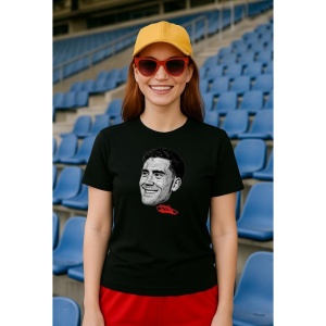 Tricou Dama cu fotbalistul Dusan Vlahovic Juventus din bumbac 100% - Img 2