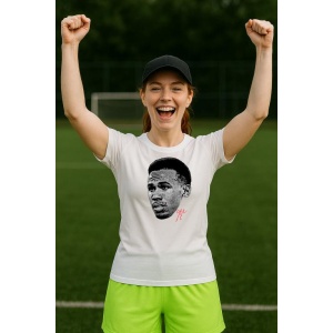 Tricou Dama cu fotbalistul Gabriel Magalhues-Arsenal FC din bumbac 100% - Img 11