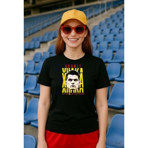 Tricou Dama cu fotbalistul Granit Xhaka-Bayer Leverkusen din bumbac 100% - Img 2
