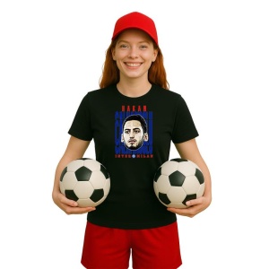 Tricou Dama cu fotbalistul Hakan calhanolu-Inter Milano din bumbac 100% - Img 7