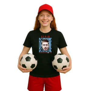 Tricou Dama cu fotbalistul Kevin De Bruyne-Manchester City din bumbac 100% - Img 4