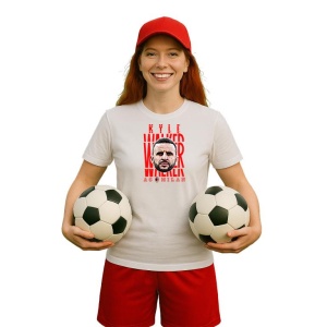 Tricou Dama cu fotbalistul Kyle Andrew Walker-AC Milan din bumbac 100% - Img 12