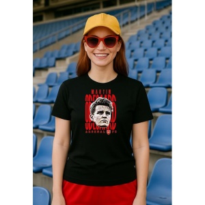 Tricou Dama cu fotbalistul Martin ydegaard-Arsenal FC din bumbac 100%