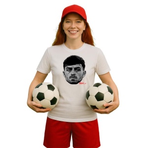 Tricou Dama cu fotbalistul Pedro Gonzilez Pedri-FC Barcelona din bumbac 100% - Img 9