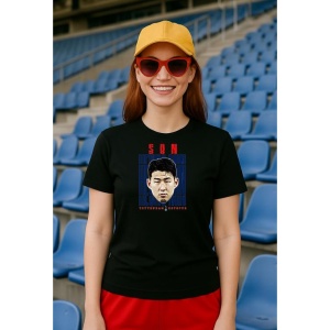 Tricou Dama cu fotbalistul Son Heung-min-Tottenham Hotspur din bumbac 100% - Img 3