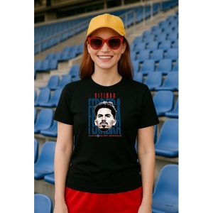 Tricou Dama cu fotbalistul Vtor Machado Ferreira-Paris Saint-Germain din bumbac 100%