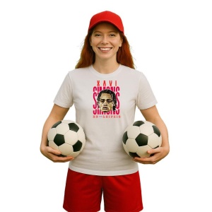 Tricou Dama cu fotbalistul Xavi Quentin Shay Simons-RB din bumbac 100% - Img 1