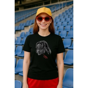 Tricou Dama cu fotbalistul Xavi Simons-RB Leipzig din bumbac 100% - Img 3
