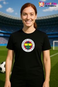 Tricou dama cu logo stema Fenerbahçe Turcia , din bumbac 100% - Img 5
