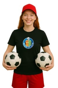 Tricou dama cu logo stema Getafe logo Spania , din bumbac 100% - Img 2