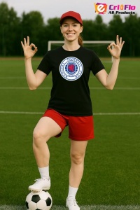 Tricou dama cu logo stema Rangers FC Scotia , din bumbac 100% - Img 3