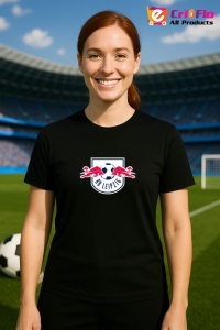 Tricou dama cu logo stema RB Leipzig Germania , din bumbac 100% - Img 5