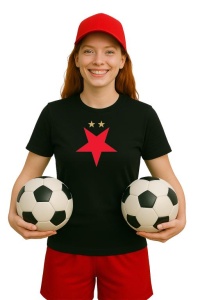 Tricou dama cu logo stema Slavia-symbol-nowordmark-RGB Germania , din bumbac 100% - Img 2