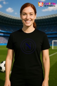 Tricou dama cu logo stema SSC Napoli Italia , din bumbac 100% - Img 5