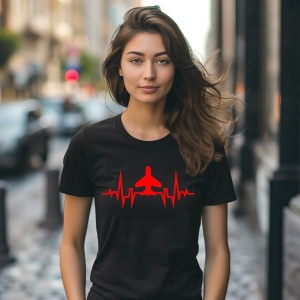 Tricou dama din bumbac, personalizat haios pentru femei Ritmul inimii Traiesc si iubesc calatoriile - Cadou - Img 4