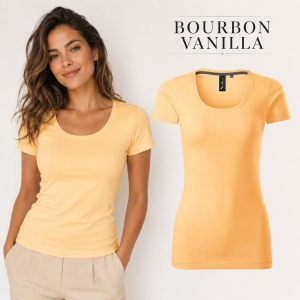 Tricou Damă Elastic cu Decolteu Adânc, Croială Slim Fit, 95% Bumbac, 5% Elastan, 10 Culori, XS–2XL - Img 11
