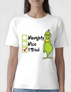 Tricou dama - GRINCH JUST TRYING - Img 2