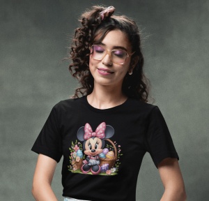 Tricou Dama Haios Personalizat - Easter Minnie - Cadou - Img 2