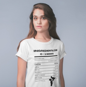 Tricou dama haios personalizat - Ingrediente Mama - din bumbac, personalizat - Cadou
