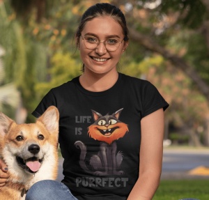 Tricou Dama Haios Personalizat - Purrfect - Cadou - Img 3