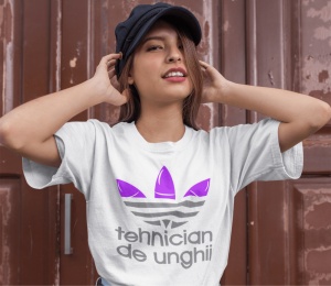 Tricou dama haios personalizat - Tehnician Unghii - din bumbac, personalizat - Cadou - Img 4