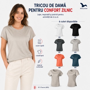 Tricou Damă Malfini Chance GRS 811 – Poliester Reciclat, Extra Dry, Croială Lejeră - Img 9