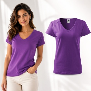 Tricou Damă Malfini Dream 128 cu Guler V – Slim Fit, 95% Bumbac, 14 Culori, XS-3XL - Img 20