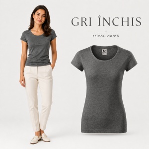 Tricou Damă Malfini Viper 161, 100% Bumbac, Single Jersey, Guler Rotund cu Decolteu Adânc, Croială Cambrată, 180 g/m², 13 Nuanțe, XS–2XL - Img 15