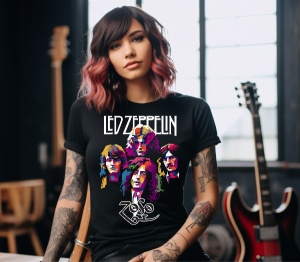 Tricou dama personalizat cu trupa Rock Led Zeppelin Avatar - Img 3