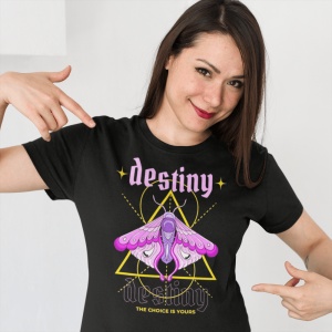 Tricou dama Streetwear - Destiny - din bumbac, personalizat - Cadou - Img 4