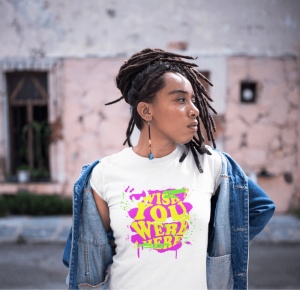 Tricou dama Streetwear - Wish You Were Here - din bumbac, personalizat - Cadou - Img 3